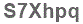 The text to enter in the texbox below is: S7Xhpq