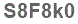 The text to enter in the texbox below is: S8F8k0