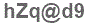 The text to enter in the texbox below is: hZq@d9