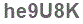 The text to enter in the texbox below is: he9U8K